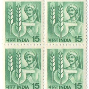 India 1982 Agriculture Definitive Block of 4 Stamps Mint UNHINGED