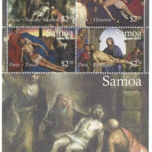 Samoa - Easter 2015 - Miniature Sheet MS containing 4 Stamps, Multicolor, for Collection