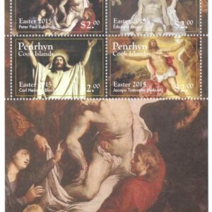 Cook Islands - Easter 2015 - Miniature Sheet MS containing 4 Stamps, Multicolor, for Collection