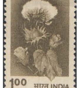 India Postage 1982 - 6th Definitive Series - Hybrid Cotton 100P Postage Stamp Mint Never Hinged