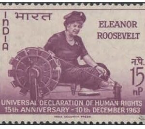 1963 Eleanor Roosevelt - Universal Declaration of Human Rights - Postage Stamp MNH - Multicolor for Stamp Collection