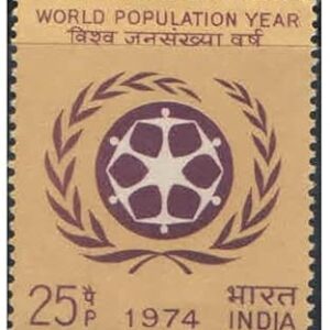 India 1974 World Population Year Postage Stamp Mint Unhinged