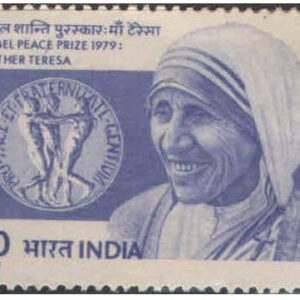 India 1980 Nobel Peace Prize 1979 Mother Teresa ( Humanitarian ) Postage Stamp Mint Unhinged