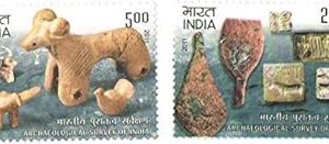 India 2011 Archaeological Survey of India Set of 2 Stamps ( Clay Models & Pre-Historic Seals ) Mint Unhinged