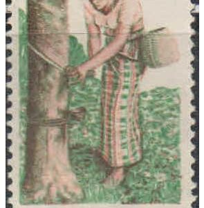 India Postage 1982 - 6th Definitive Series - Rubber Tapping 500P Postage Stamp Mint Never Hinged