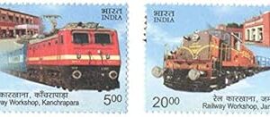 India 2013 Railway WORKSHOPS Set of Two Stamps KANCHRAPARA & JAMALPUR Mint UNHINGED