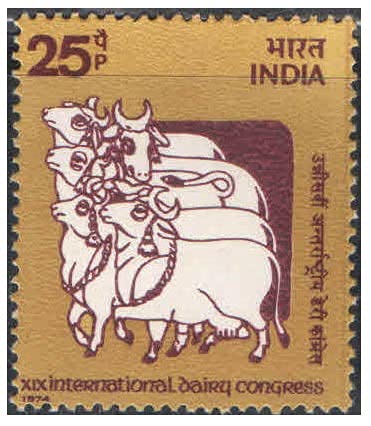 India 1974 XIX International Dairy Congress Postage Stamp Mint Unhinged