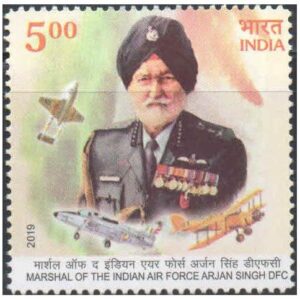 India 2019 Marshal of The Indian Air Force Arjan Singh DFC Postage Stamp Mint Unhinged