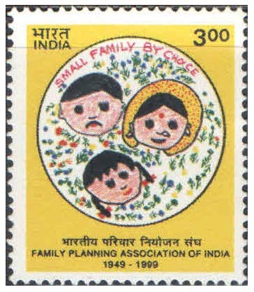 India 1999 Family Planning Association of India Postage Stamp Mint Unhinged