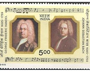 India 1985 George Frideric Handel & Johann Sebastian Bach (Music Composers) Postage Stamp Mint Unhinged
