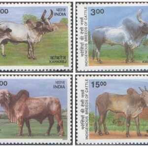 India 2000 Indigenous Breeds of Cattle ( Set of 4 Postage Stamps ) Mint Unhinged