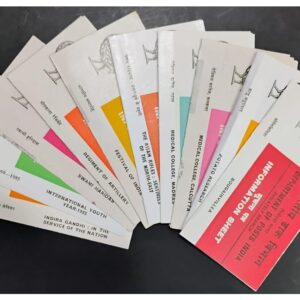 India 1985 Set of 10 Postal Brochures (Information Sheets) UNSTAMPED - Multicolor (Set- C)