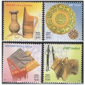India 2002 Handicrafts - Set of 4 Postage Stamps Mint Unhinged Multicolor