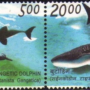 India 2009 India Philippines Joint Issue GANGETIC Dolphin & BUTANDING SE-Tenant Stamp Mint UNHINGED