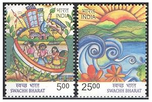 India Postage 2016 - Swachh Bharat (2nd Series) - Set of 2 Postage Stamps Mint Never Hinged