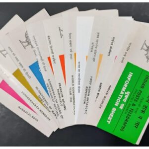 India 1984 Set of 10 Postal Brochures (Information Sheets) UNSTAMPED - Multicolor (Set- B)