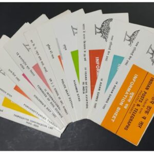India 1982 Set of 10 Postal Brochures (Information Sheets) UNSTAMPED - Multicolor (Set- A)