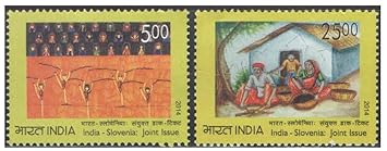 India Postage 2014 - India - Slovenia Joint Issue - Set of 2 Postage Stamps Mint Never Hinged