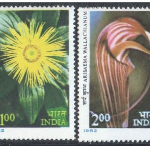 India 1982 Himalayan Flowers (Set of 4 Stamps) Mint Never Hinged Multicolor