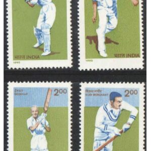India 1996 Cricket India - Cricketers (C. K. Nayudu - D. B. Deodhar - Vinoo Mankad - Vijay Merchant) Set of 4 Stamps Mint Unhinged