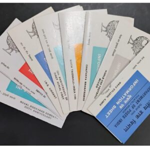 India 1986 Set of 8 Postal Brochures (Information Sheets) UNSTAMPED - Multicolor (Set- A)