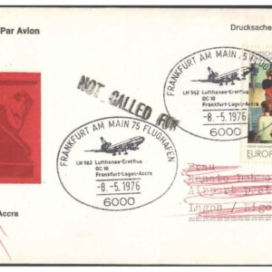 1976 First Flight Cover - (08 May 1976) - Frankfurt (Germany) to Accra (Ghana) - for Stamp, philatelic Collection (A)