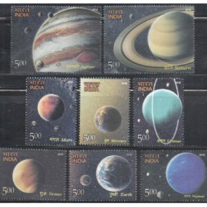 India 2018 The Solar System - Set of 8 Postage Stamps Mint Never Hinged'Multicolor