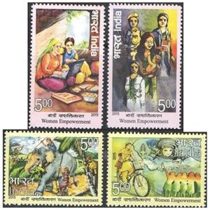 India Postage 2015 - Women Empowerment - Set of 4 Postage Stamps Mint Never Hinged