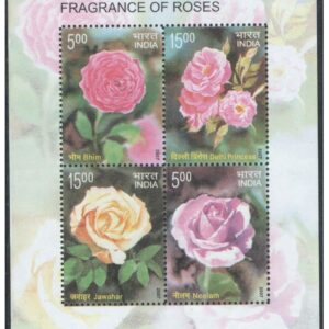 India 2007 Fragrance of Roses Stamp Scented MS Miniature Sheet Mint UNHINGED