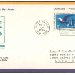 1975 First Flight Cover - (09 April 1975) - Frankfurt (Germany) to Santiago (Chile) - for Stamp, philatelic Collection