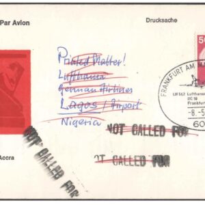 1976 First Flight Cover - (08 May 1976) - Frankfurt (Germany) to Accra (Ghana) - for Stamp, philatelic Collection (D)