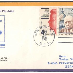 1975 First Flight Cover - (10 April 1975) - Santiago (Chile) to Frankfurt (Germany) - for Stamp, philatelic Collection (A)