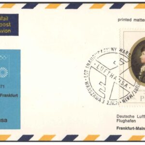 1971 First Flight Cover - (02 April 1971) - Warsaw (Poland) to Frankfurt (Germany) - for Stamp, philatelic Collection
