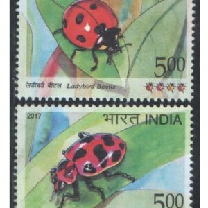 India 2017 Ladybird Beetle - Set of 4 Postage Stamps Mint Unhinged Multicolor