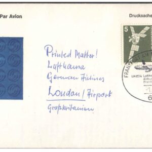 1976-73 First Flight Cover - (02 1 April 1976) - Frankfurt (Germany) to London (U.K.) - for Stamp, philatelic Collection