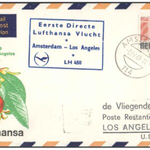 1969 First Flight Cover - (02 April 1969) - Amsterdam (Netherlands) to Los Angeles (USA) - for Stamp, philatelic Collection