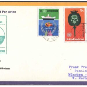 1975 First Flight Cover - (14 May 1975) - NEW YORK (USA) to Munich (Germany) - for Stamp, philatelic Collection