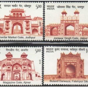 India 2019 Historical Gates of India - Set of 8 Postage Stamps - Mint Unhinged Multicolor