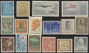 India 1961 Year Pack ( Full Complete Year Pack - Year Set ) of 16 Postage Stamps Mint Unhinged – image 2