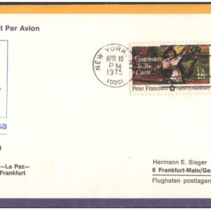 1975 First Flight Cover - (10 April 1975) - Santiago (Chile) to Frankfurt (Germany) - for Stamp, philatelic Collection (B)
