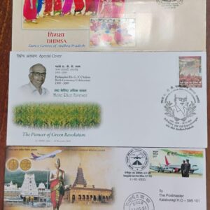 Andhra Pradesh - Set of 3 Special Covers Issued by Department of Posts - Multicolor