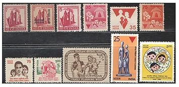 India 1967-1999 Family Planning - Set of 11 Postage Stamps MNH – image 2