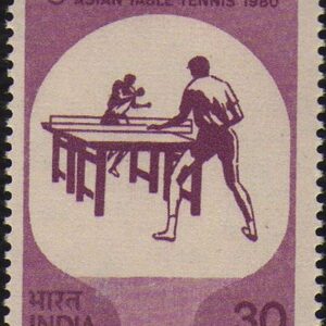 India 1980 5th Asian Table Tennis Championships Stamp Mint Unhinged