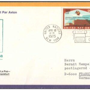 1975 First Flight Cover - (10 April 1975) - Santiago (Chile) to FRANFURT (Germany) - for Stamp, philatelic Collection