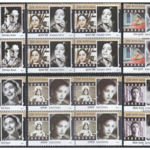 India 2011 Legendary Heroines of India - Set of 6 Blocks of 4 Postage Stamps Each (Total 24 Stamps) Mint, Unhinged for Collection