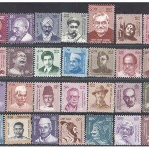 India 2015-2021 11th Definitive Series - Builders of Modern India (2nd Issue) Set of 28 Postage Stamps - Mint, Never Hinged for Collection