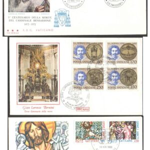 Vatican City 1972-1980 Set of 3 FDCs - First Day Covers for Collection (Set-A)