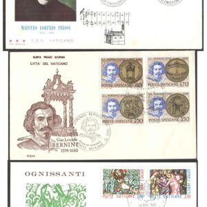 Vatican City 1972-1980 Set of 3 FDCs - First Day Covers for Collection (Set-B)