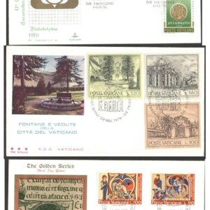 Vatican City 1972-1976 Set of 3 FDCs - First Day Covers for Collection