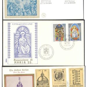 Vatican City 1972-1977 Set of 3 FDCs - First Day Covers for Collection